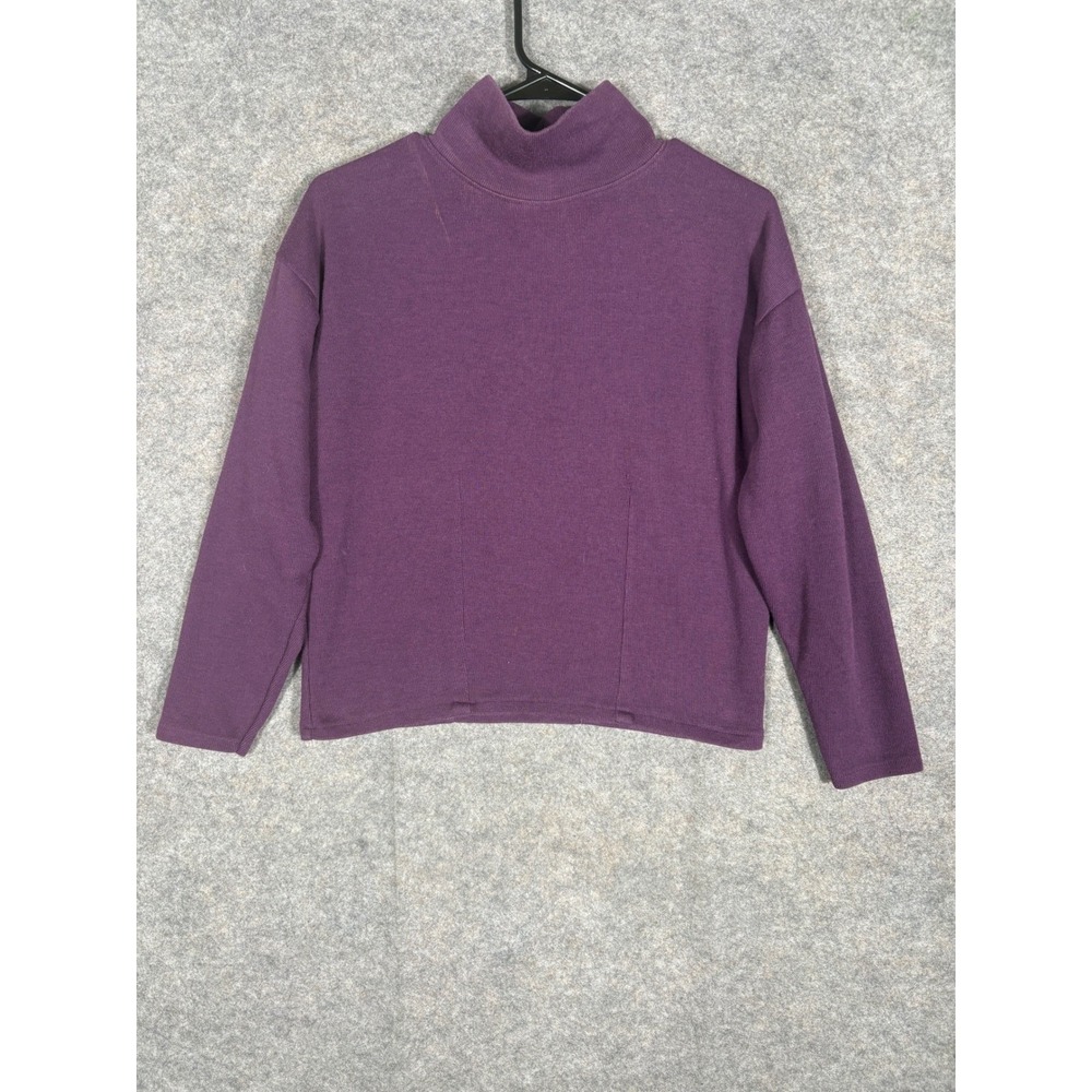 EXPRESS Tricot Purple‎ Ribbed Turtleneck Sweater Long Sleeve Size M